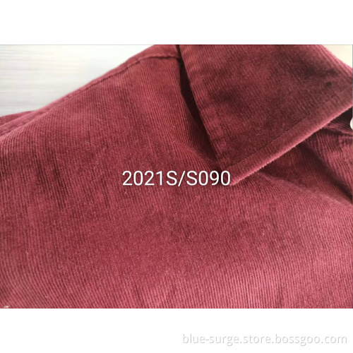 Leisure One-pocket corduroy Garments Men's Red Shirts